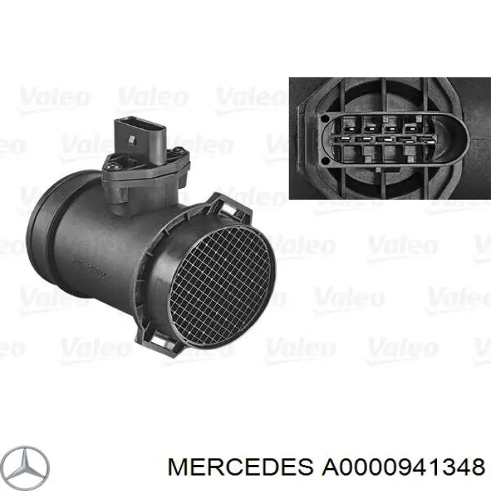 A0000941348 Mercedes sensor de flujo de aire/medidor de flujo (flujo de aire masibo)