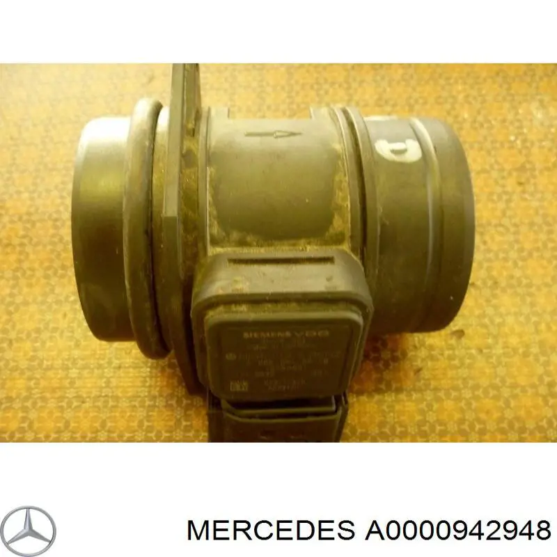 A0000942948 Mercedes sensor de flujo de aire/medidor de flujo (flujo de aire masibo)