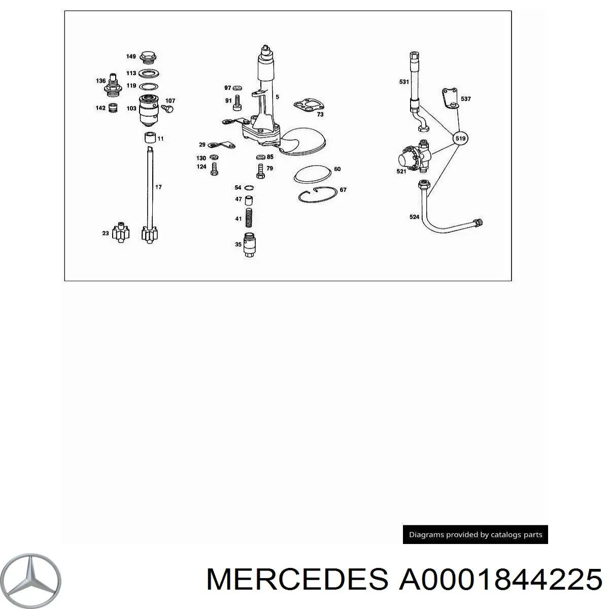 0001844225 Mercedes filtro de aceite