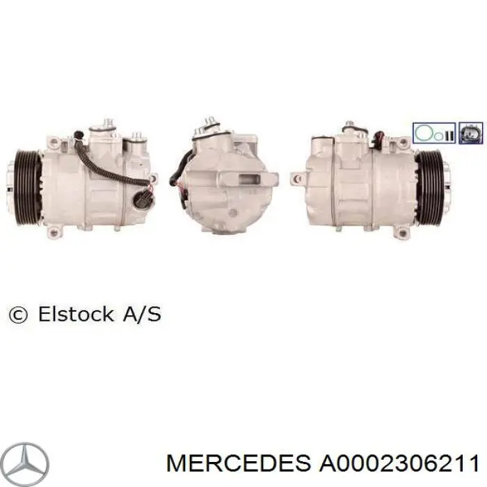 A0002306211 Mercedes compresor de aire acondicionado