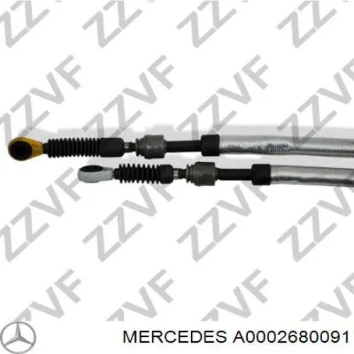 A0002680091 Mercedes cable de accionamiento, caja de cambios (selección de marcha)