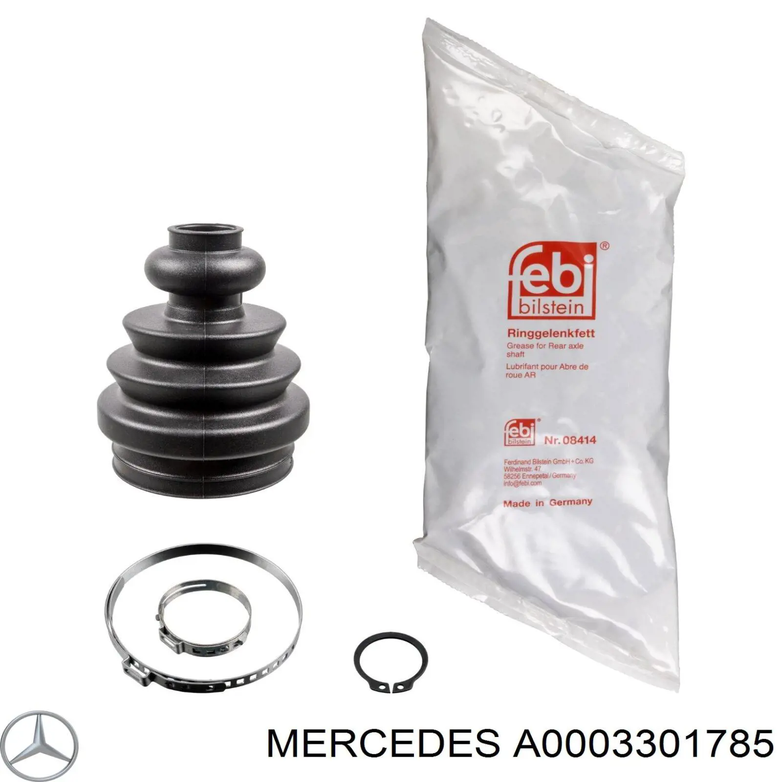 A0003301785 Mercedes fuelle, árbol de transmisión delantero interior