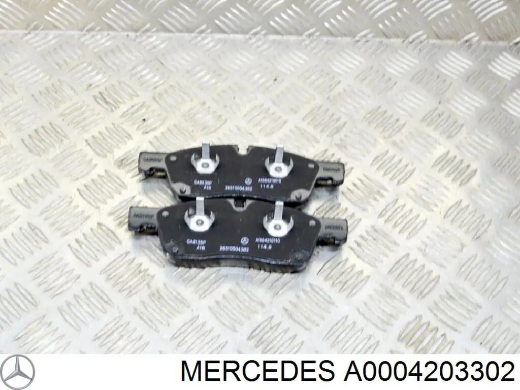 A0004203302 Mercedes pastillas de freno delanteras