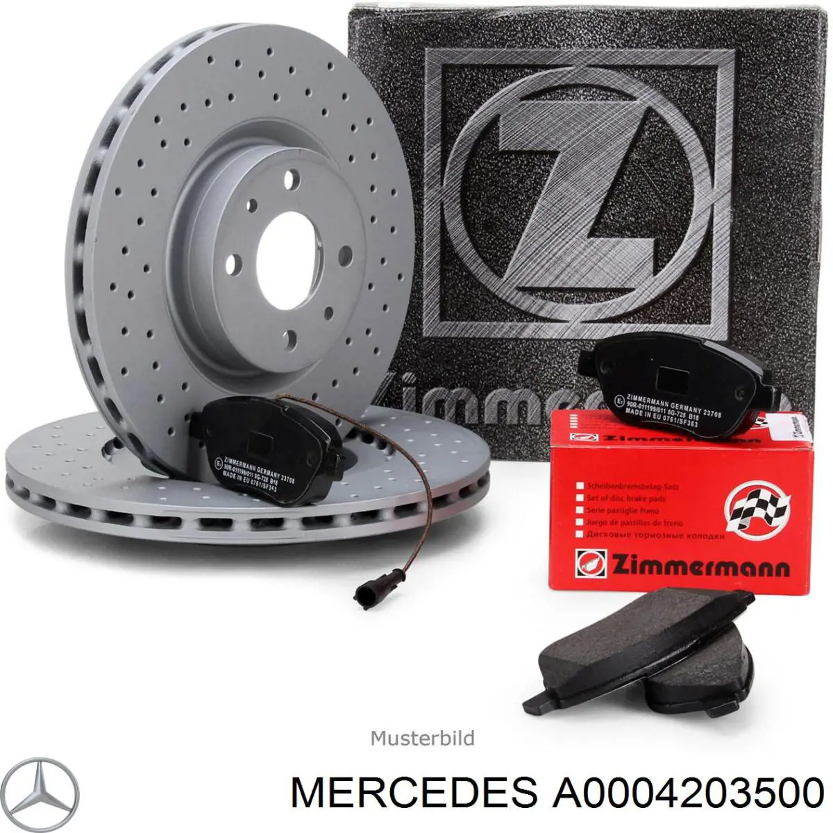 0004204400 Mercedes pastillas de freno delanteras