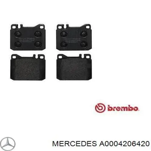 A0004206420 Mercedes pastillas de freno delanteras