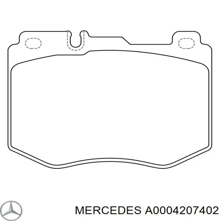 A0004207402 Mercedes pastillas de freno delanteras