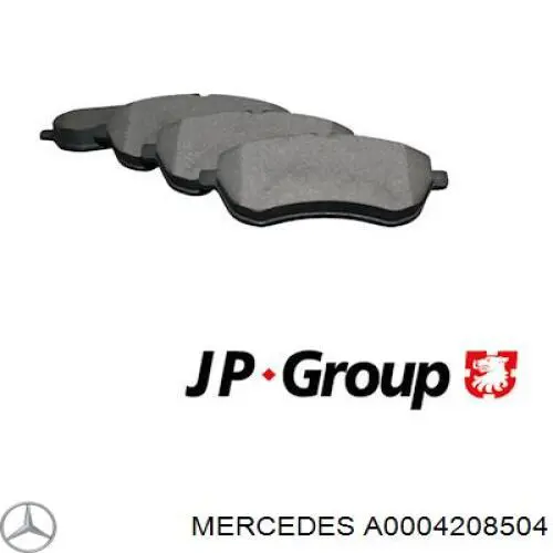 A0004208504 Mercedes pastillas de freno delanteras