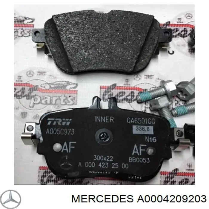 A0004209203 Mercedes pastillas de freno traseras