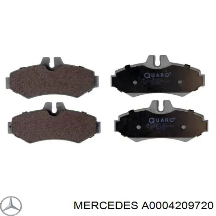 A0004209720 Mercedes pastillas de freno traseras