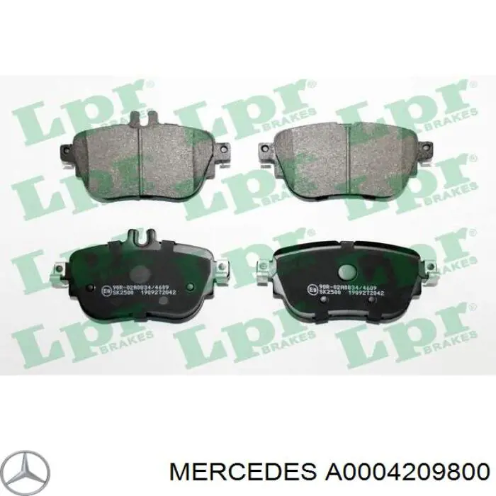 A0004209800 Mercedes pastillas de freno traseras