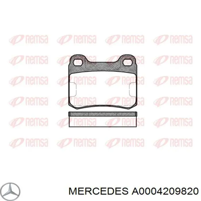 A0004209820 Mercedes pastillas de freno traseras