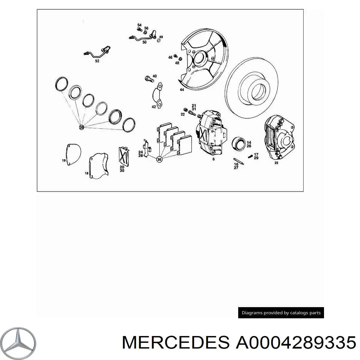 A0004289335 Mercedes tubo flexible de frenos trasero