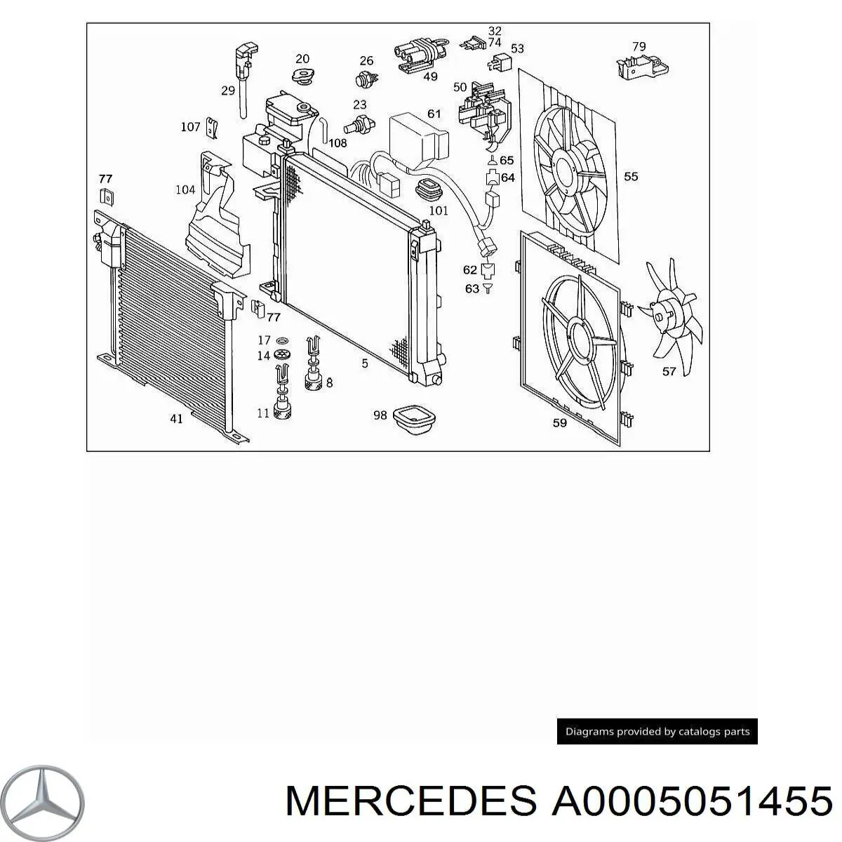  Bastidor radiador (armazón) para Mercedes V 638