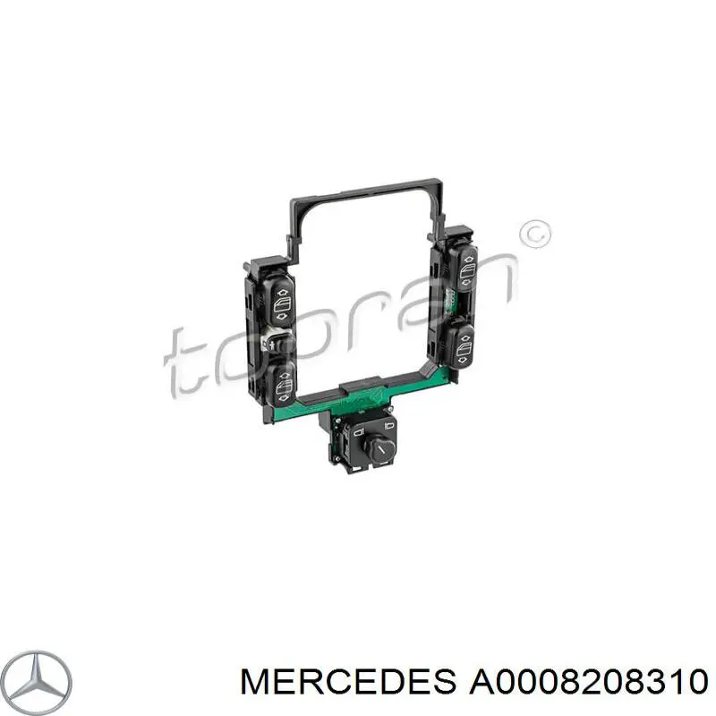  Botón de encendido, motor eléctrico, elevalunas, consola central para Mercedes C W201