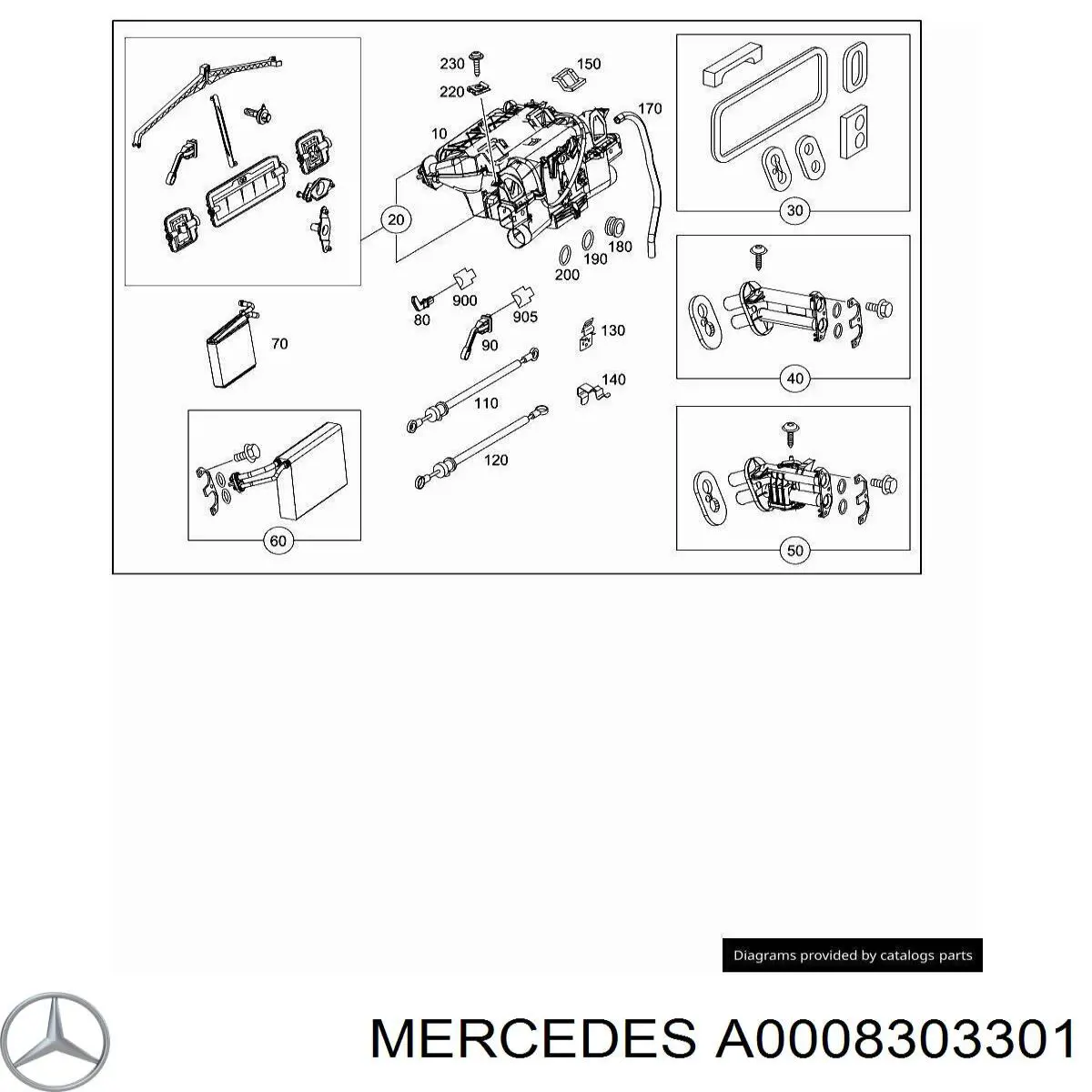  Conjunto Carcasa De Ventilador De La Estufa (Calentador Interno) para Mercedes Sprinter 904