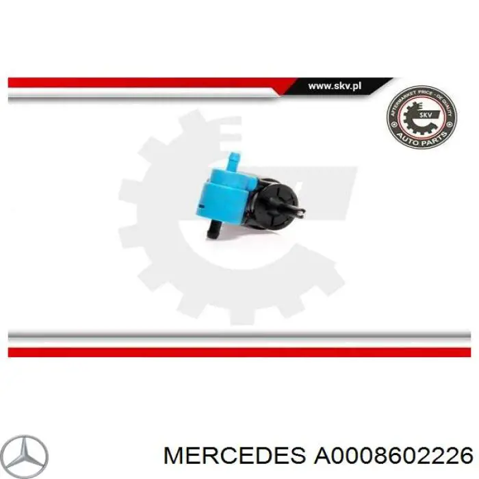 0008602226 Mercedes bomba de limpiaparabrisas delantera