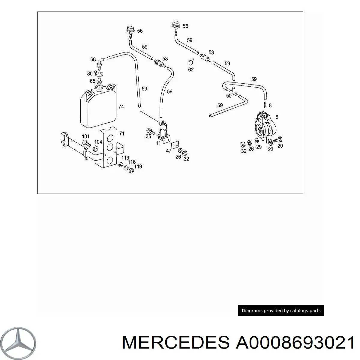 A1088690121 Mercedes bomba de limpiaparabrisas delantera