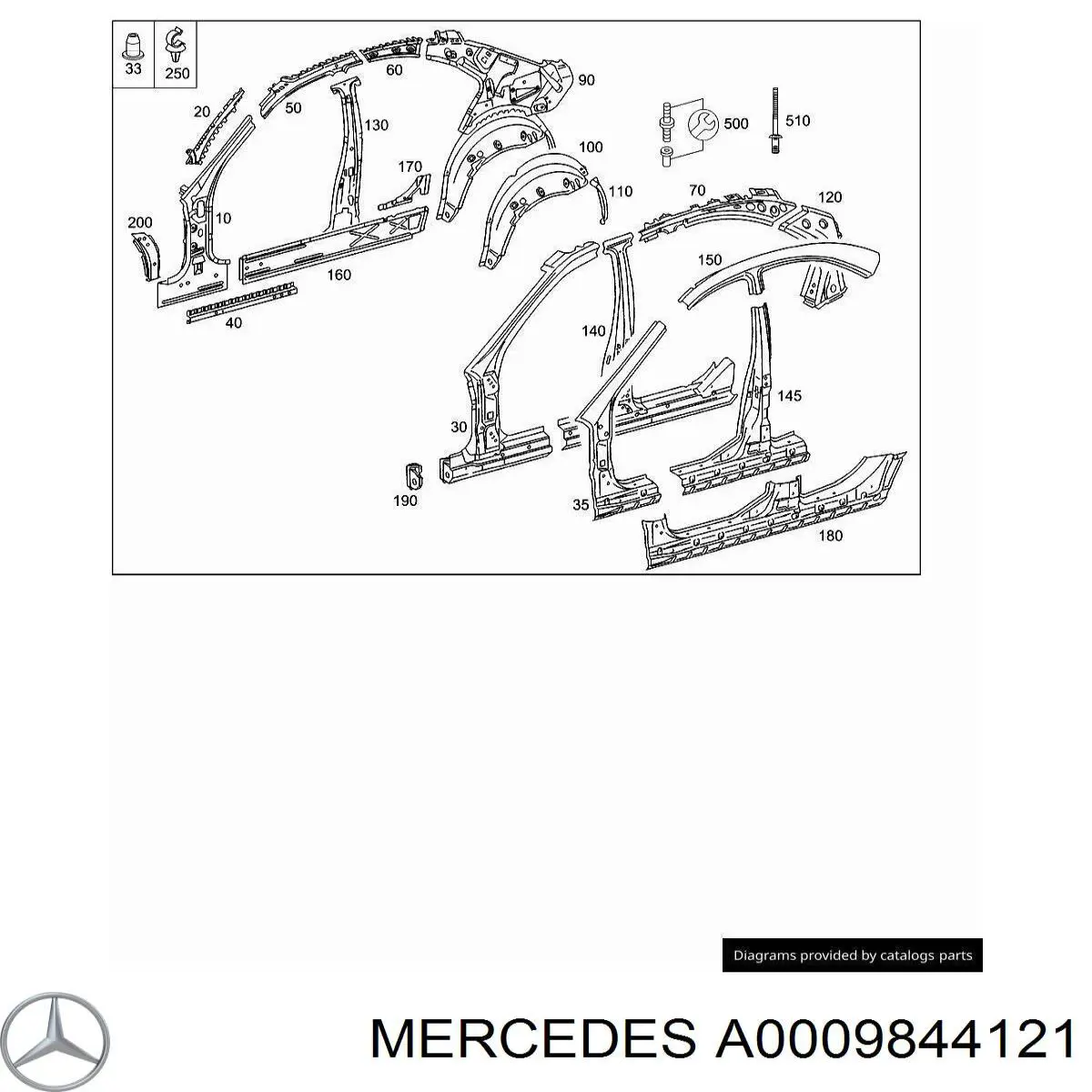 A0009844121 Mercedes 