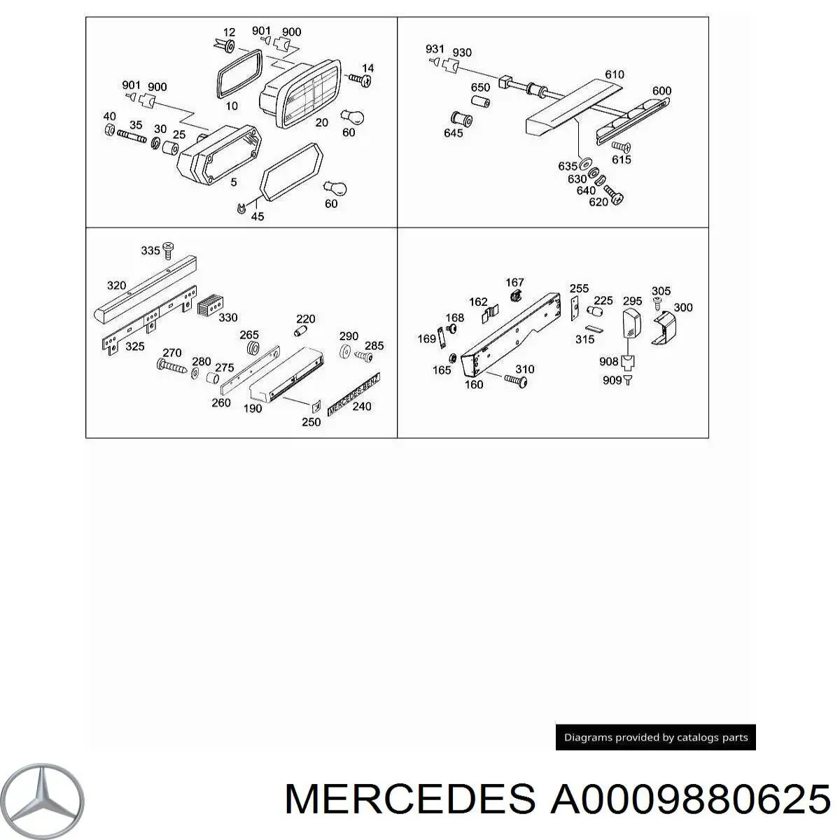 A0009880625 Mercedes 