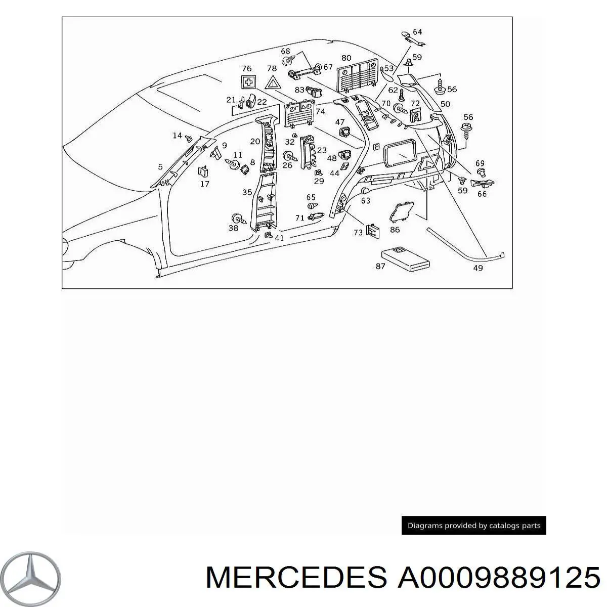 A0009889125 Mercedes 