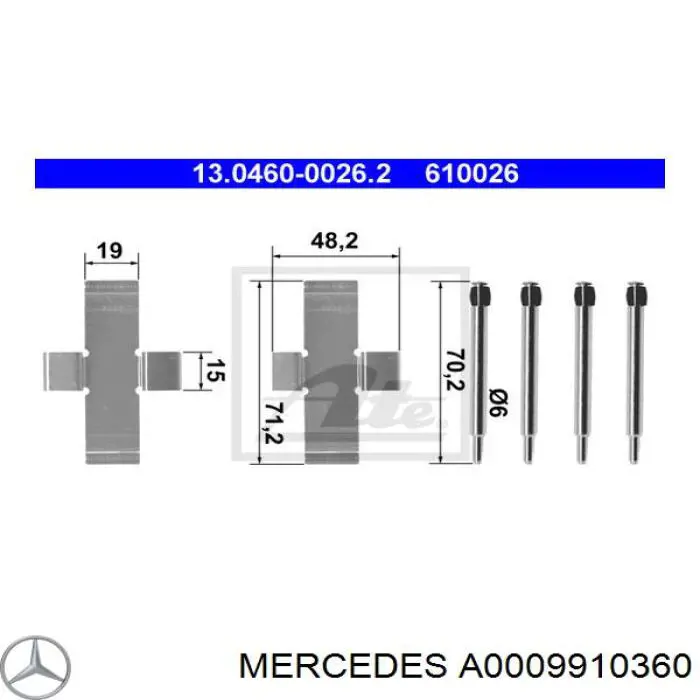 A0009910360 Mercedes 