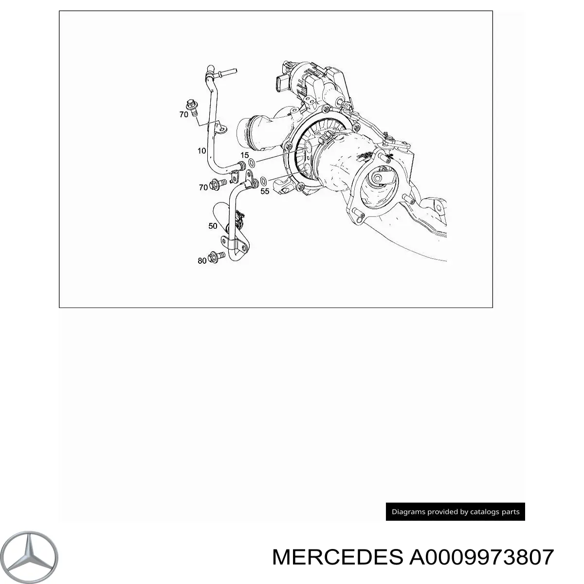  Junta (anillo) de la manguera de enfriamiento de la turbina, dando para Mercedes E W213