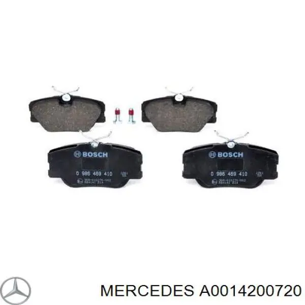 A0014200720 Mercedes pastillas de freno delanteras