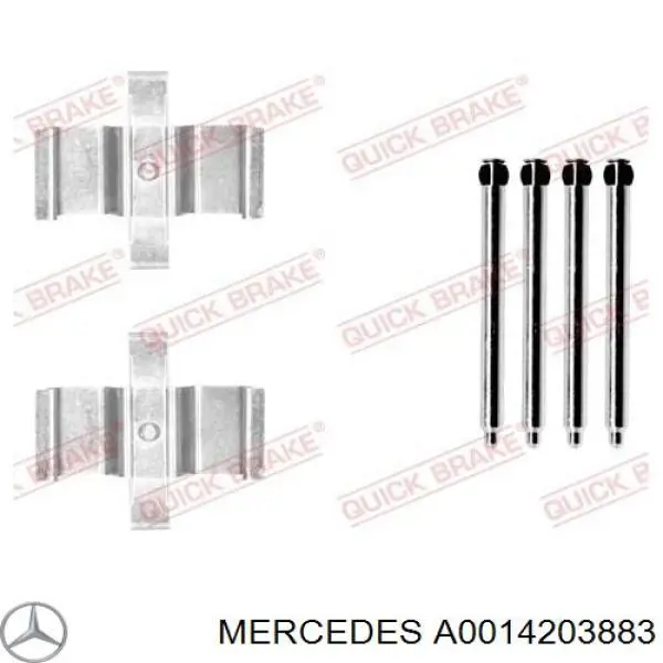 0014203883 Mercedes pinza de freno trasero derecho