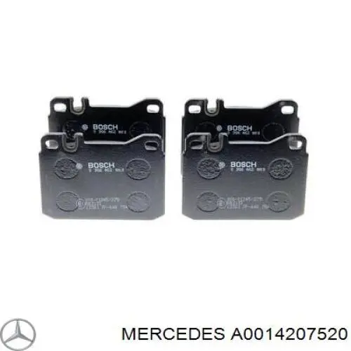 A0014207520 Mercedes pastillas de freno delanteras