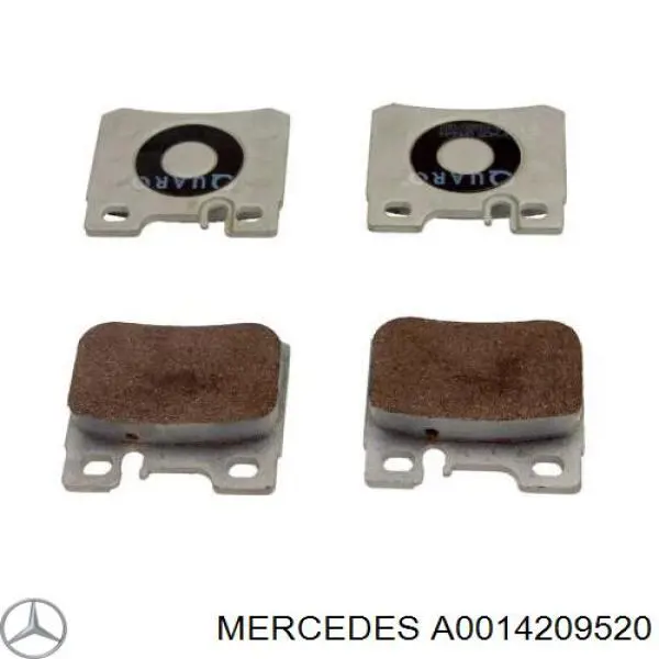 A0014209520 Mercedes pastillas de freno traseras