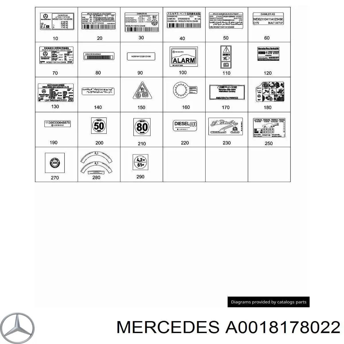 A0018178022 Mercedes 