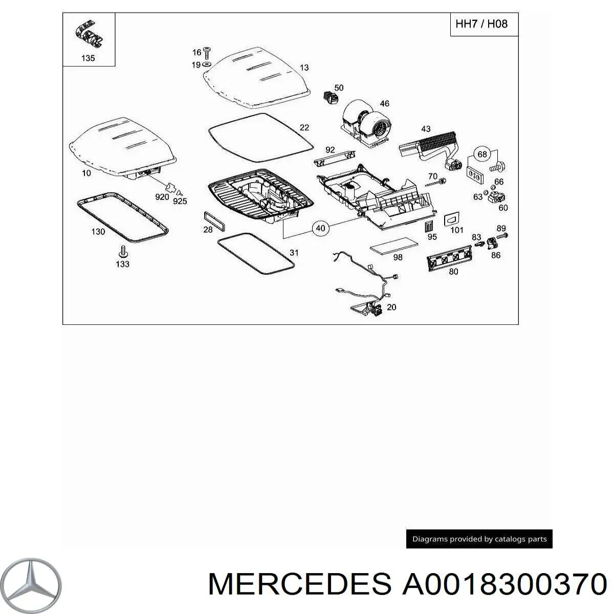 A0018300370 Mercedes condensador aire acondicionado