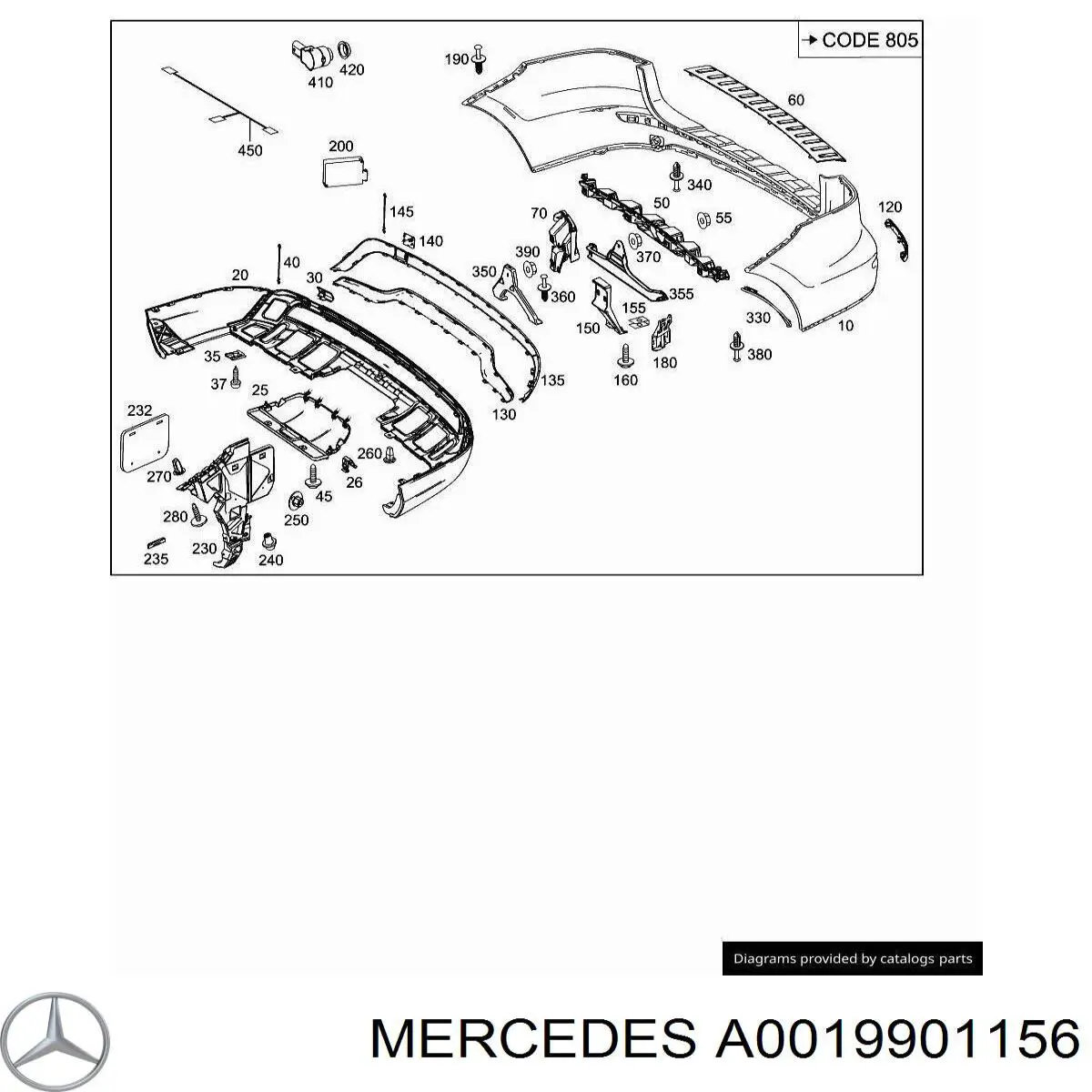 A0019901156 Mercedes 