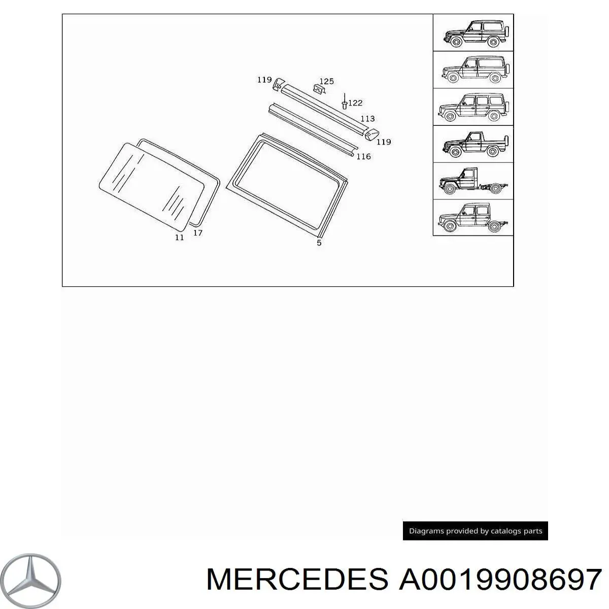 0019908697 Mercedes 