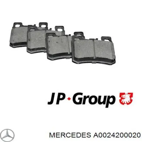 A0024200020 Mercedes pastillas de freno traseras