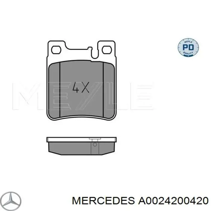 A0024200420 Mercedes pastillas de freno delanteras