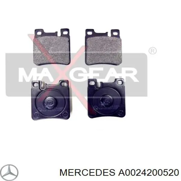 A0024200520 Mercedes pastillas de freno traseras