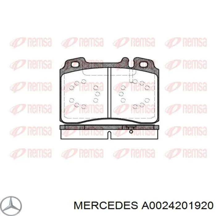 A0024201920 Mercedes pastillas de freno delanteras