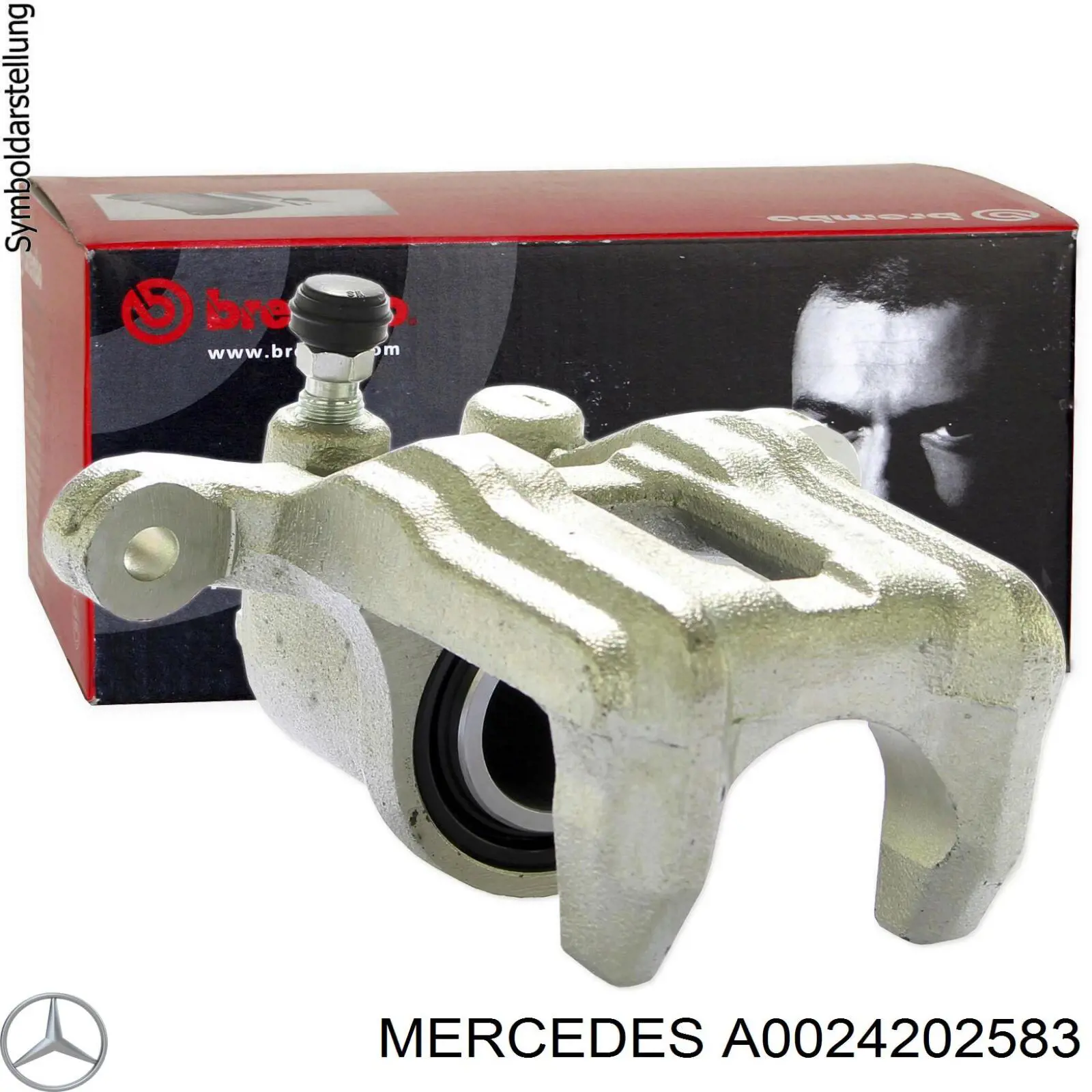 A002420258380 Mercedes pinza de freno trasera izquierda