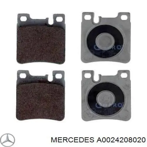 A0024208020 Mercedes pastillas de freno traseras