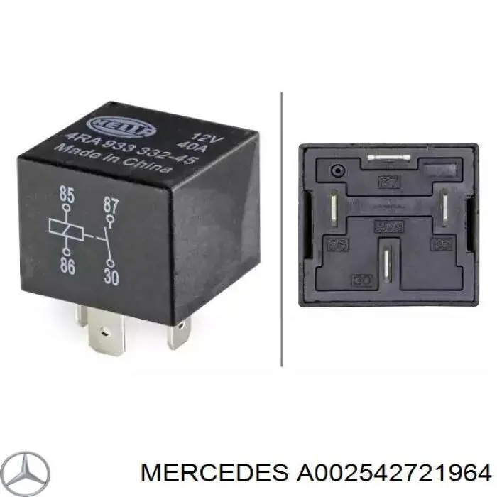 A002542721964 Mercedes relé eléctrico multifuncional