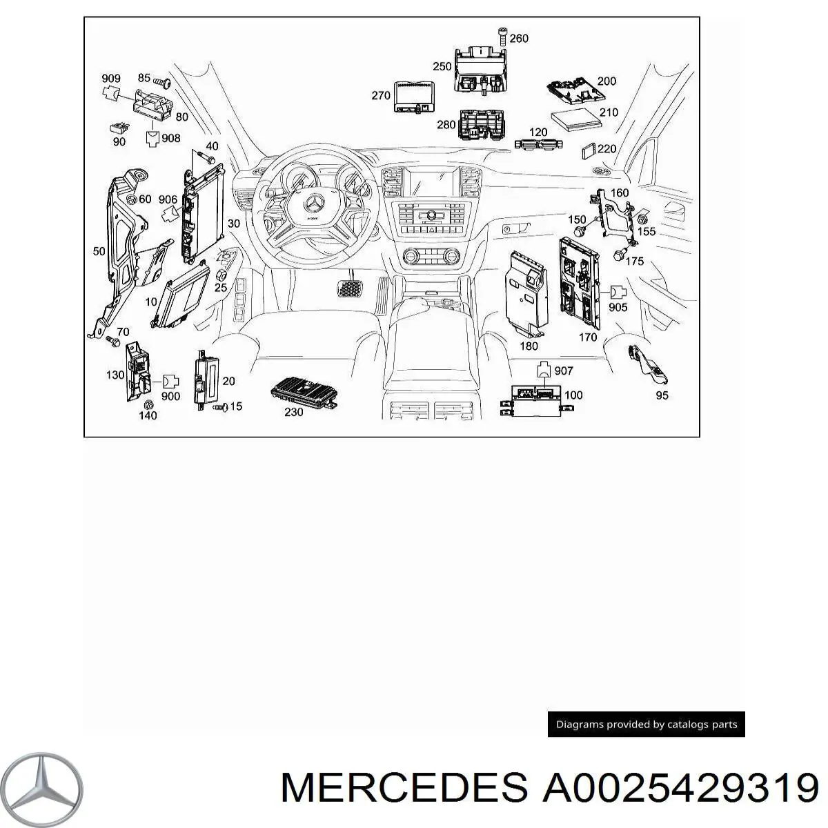 A0025429319 Mercedes relé de compresor de suspensión neumática