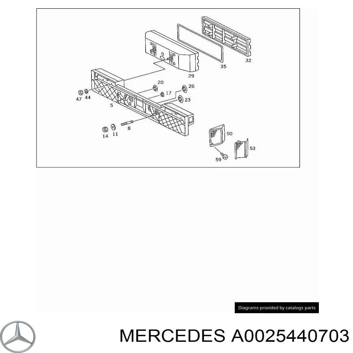 A0025440703 Mercedes piloto posterior izquierdo