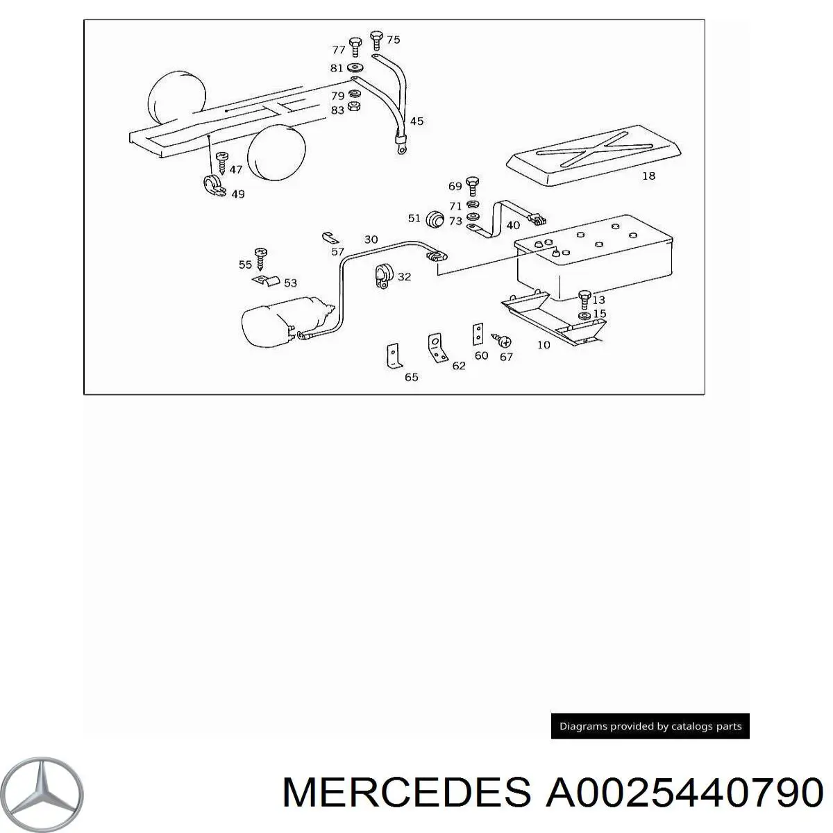 A0025440790 Mercedes cristal de piloto posterior derecho