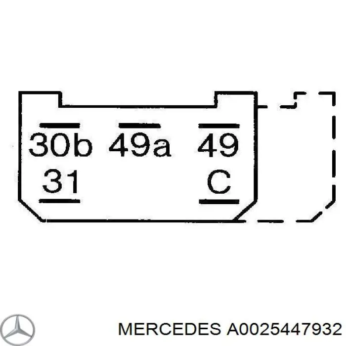 A0025447932 Mercedes relé, piloto intermitente