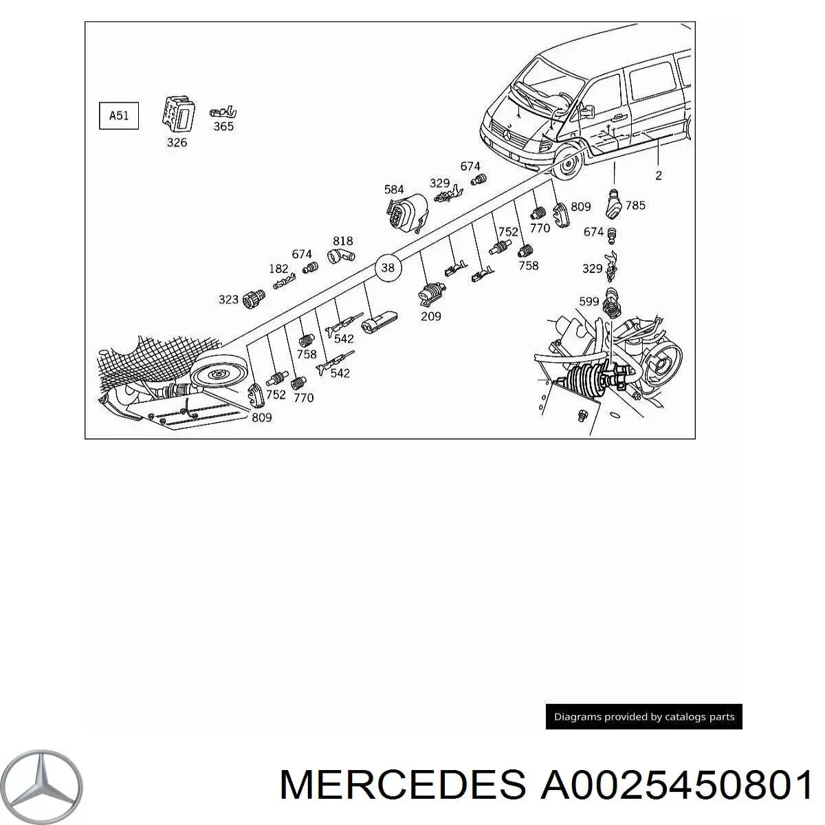 A0025450801 Mercedes 