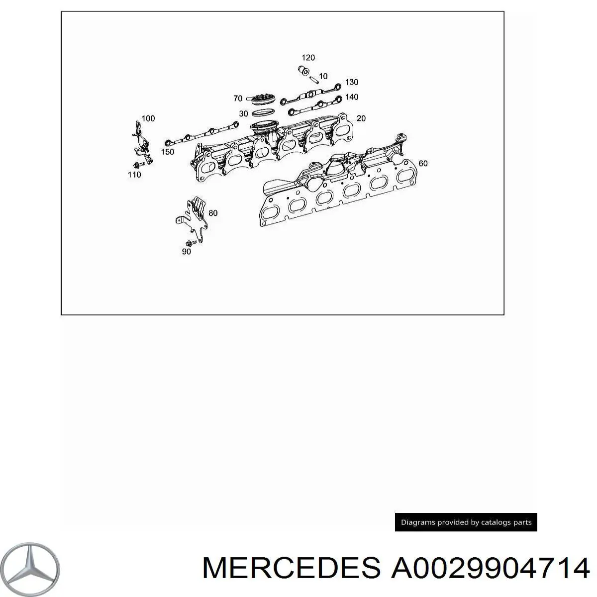  Espárrago, colector de escape para Mercedes B W247