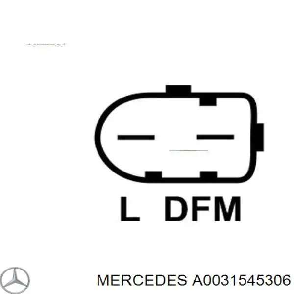 A0031545306 Mercedes regulador de rele del generador (rele de carga)