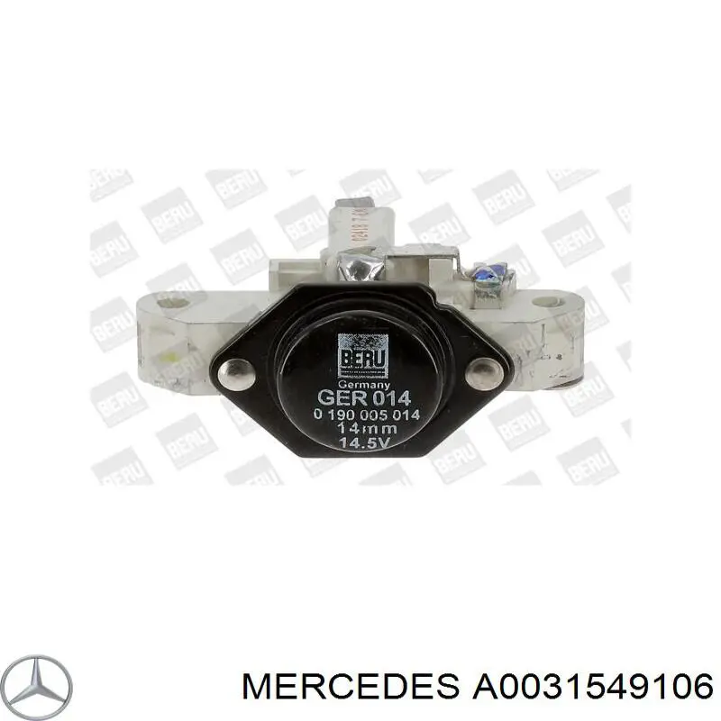 A0031549106 Mercedes regulador de rele del generador (rele de carga)