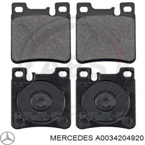 A0034204920 Mercedes pastillas de freno traseras